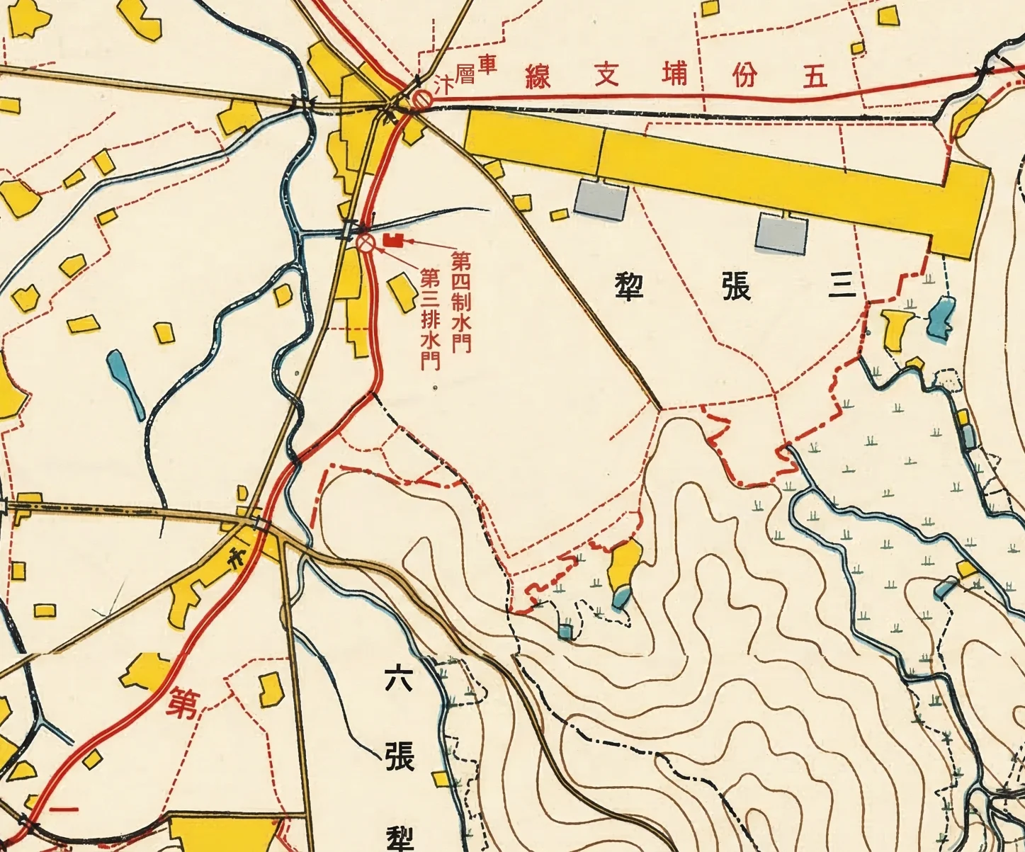 1939年瑠公水利組合區域圖